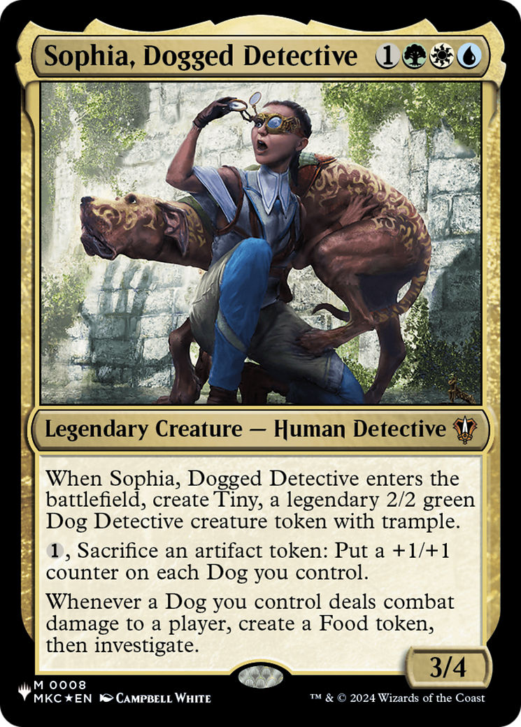 Sophia, Dogged Detective (MKC) [The List]