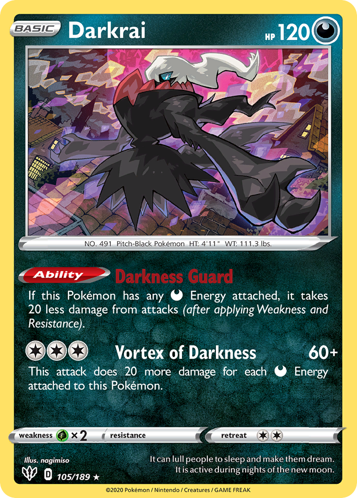 holographic darkrai card Pokemon TCG - Obsidian Flames 136/197 Listed cards may have imperfections. Pokemon 2026 M5 Abyss Eye