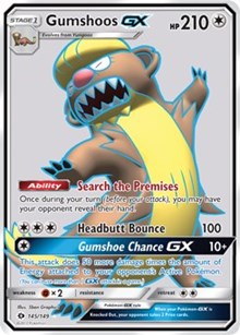 Gumshoos GX (Full Art) (145) [SM Base Set]