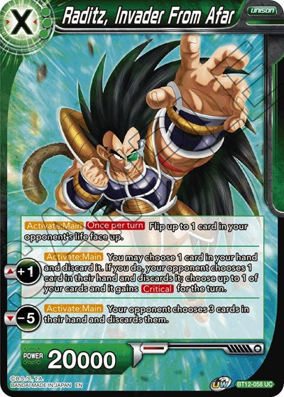 Raditz, Invader From Afar [BT12-058]