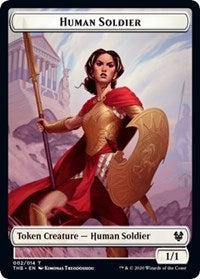 Human Soldier // Kraken Double-sided Token [Theros Beyond Death Tokens]
