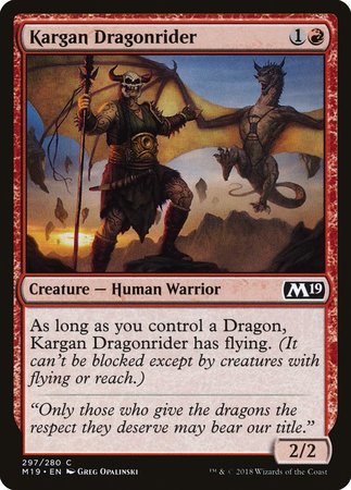 Kargan Dragonrider [Core Set 2019]