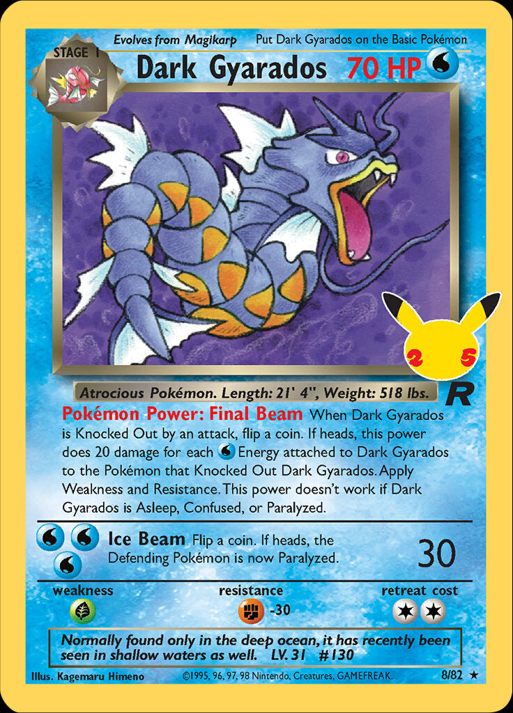Dark Gyarados (8/82) [Celebrations: 25th Anniversary - Classic Collect Dark Gyarados (8/82) [Celebrations: 25th Anniversary - Classic Collect