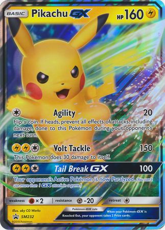 pokemon big pikachu card Pikachu GX (SM232) (Jumbo Card) [Sun & Moon: Black Star Promos]