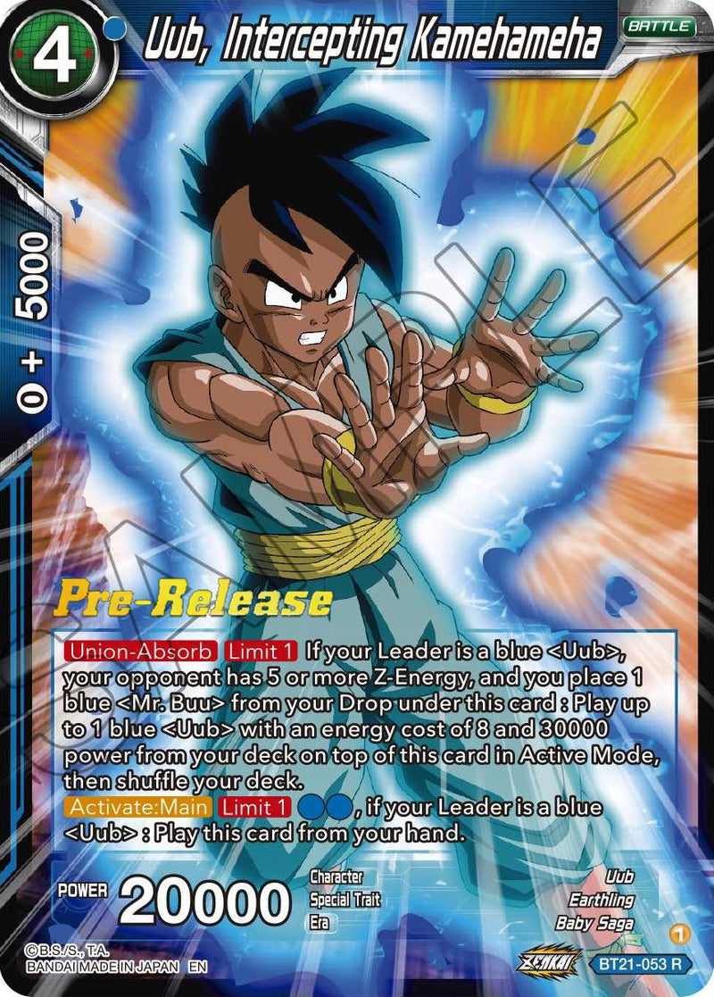 Uub, Intercepting Kamehameha (BT21-053) [Wild Resurgence Pre-Release C Uub, Intercepting Kamehameha (BT21-053) [Wild Resurgence Pre-Release C