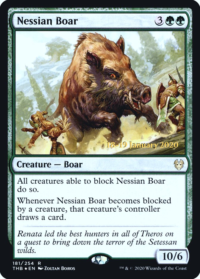 Nessian Boar [Theros Beyond Death Prerelease Promos]