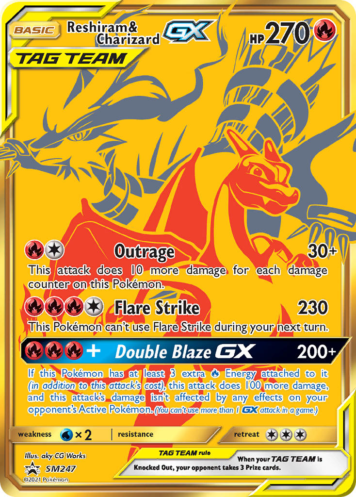 Reshiram & Charizard GX (SM247) (Jumbo Card) [Sun & Moon: Black Star P