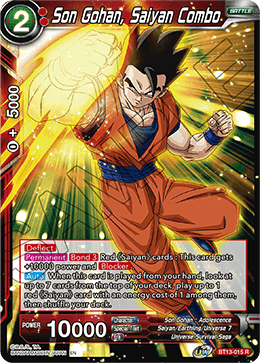 Son Gohan, Saiyan Combo (Rare) [BT13-015]