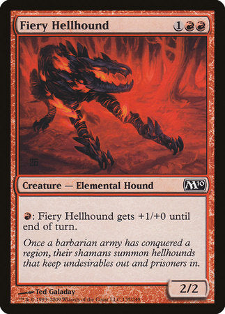 Fiery Hellhound [Magic 2010]