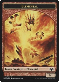 Elemental (008) // Emblem - Wrenn and Six (021) Double-sided Token [Modern Horizons Tokens]