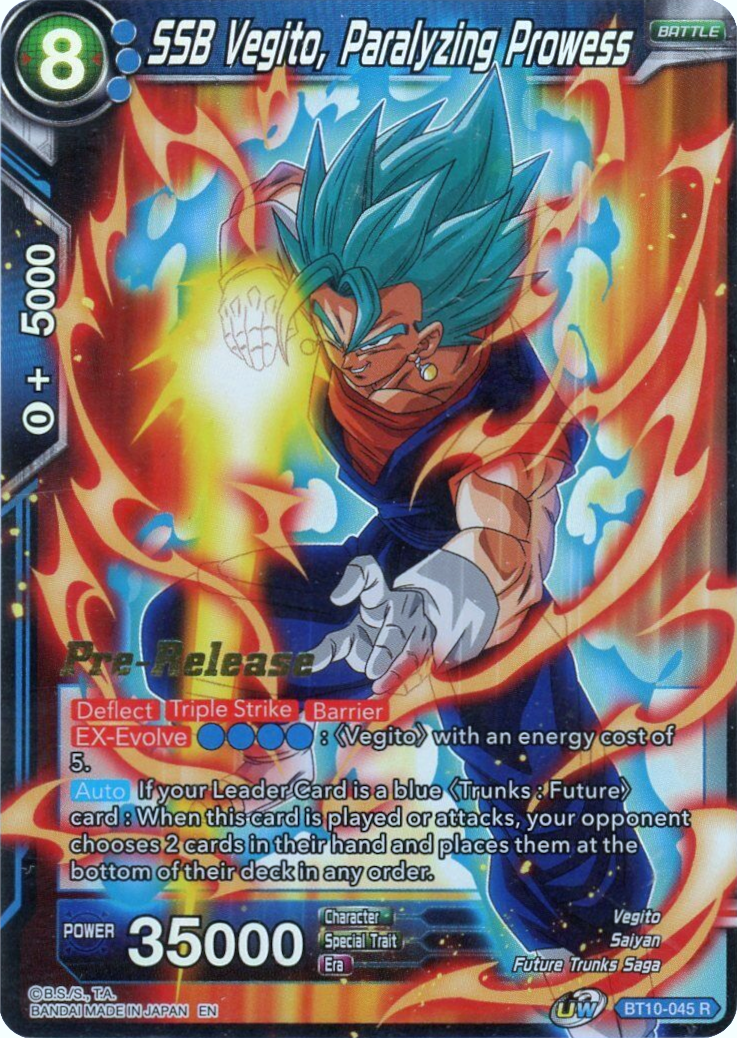 dragon ball super card game rise of the unison warrior SSB Vegito, Paralyzing Prowess (BT10-045) [Rise of the Unison Warrior