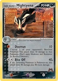 Team Magma's Mightyena (21) (21) [Team Magma vs Team Aqua]