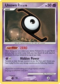 Unown [Z] (72) [Secret Wonders]