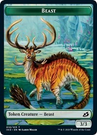 Beast // Human Soldier (005) Double-sided Token [Ikoria: Lair of Behemoths Tokens]