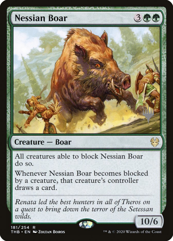 Nessian Boar (Promo Pack) [Theros Beyond Death Promos]