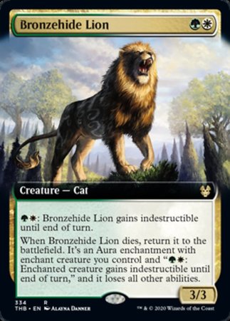 Bronzehide Lion (Extended Art) [Theros Beyond Death]