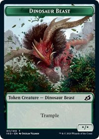 Dinosaur Beast // Human Soldier (005) Double-sided Token [Ikoria: Lair of Behemoths Tokens]