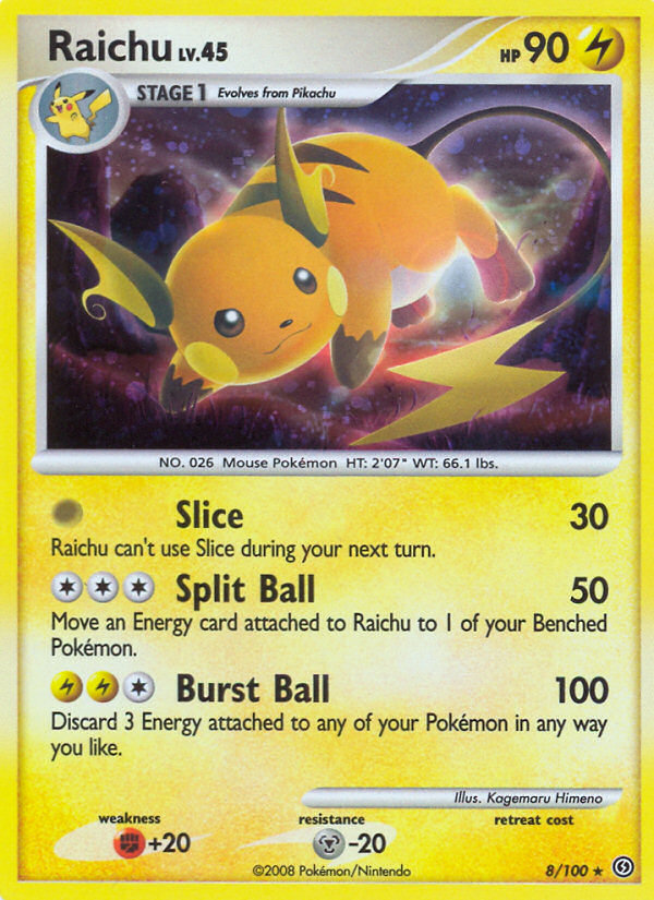 pokemon card raichu value Raichu (8/100) [Diamond & Pearl: Stormfront]