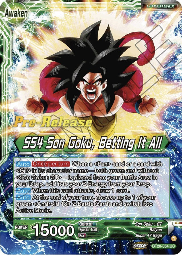 Son Goku // SS4 Son Goku, Betting It All (BT20-054) [Power Absorbed Pr Son Goku // SS4 Son Goku, Betting It All (BT20-054) [Power Absorbed Pr