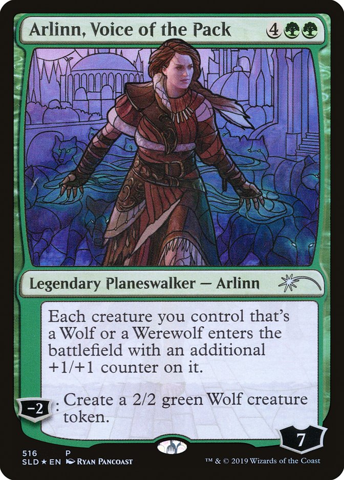Arlinn, Voice of the Pack (Stained Glass) [Secret Lair Drop Promos]